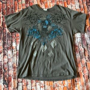 Men's Skulls Iron Cross T-Shirt Size XL